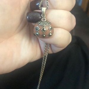 Sterling silver antique style necklace. 22” chain